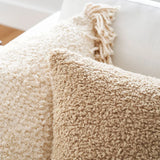 Cozy Teddy Faux Fur Cushion Cover, Plush Pillow Cover for Sofa, Living Room Decorative, Nordic Home Decor, 45*45