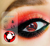 2 Pcs Cosplay Anime Eyes Lenses for Eyes Halloween Contacts Lenses Red Blackout White Contacts for Eye Colored Contact