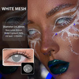 1 Pair Anime Cosplay Contacts Lenses Color Contact Lenses Anime lenses Red Lens White Lenses Anime Accessories Pink Lenses