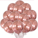 Rose Golden Metal Balloons Garland Arch Kit 180PCS Latex Balloon for Bridal Wedding Birthday Baby Shower Party Background Decor