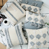 Morocco Tufting Pillow Case with Tassels Nordic Geometric Back Pillows Cover Pillowcase Christmas Decorations for Home 45*45cm