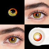 2Pcs/Pair Cosplay Color Contact Lenses for Eyes Anime Accessories Orange Pink Green Rainbow Lens Pupilentes
