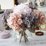 1 Bundle Silk Hydrangea Autumn Vase for Home Decor Christmas Decorative Wedding Bridal Bouquet Wall Set Artificial Flowers Cheap