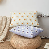 Floral Pillow Case Cotton Back Support Cushion Cover Embroidery Pillowcase Home Dorm Room Decorative Spring Decor 30x50cm