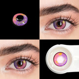 2Pcs/Pair Cosplay Color Contact Lenses for Eyes Anime Accessories Orange Pink Green Rainbow Lens Pupilentes