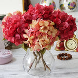 1 Bundle Silk Hydrangea Autumn Vase for Home Decor Christmas Decorative Wedding Bridal Bouquet Wall Set Artificial Flowers Cheap