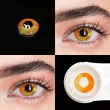 2Pcs/Pair Cosplay Color Contact Lenses for Eyes Anime Accessories Orange Pink Green Rainbow Lens Pupilentes
