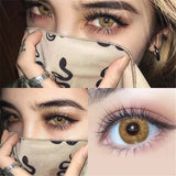 2pcs/Pair Color Contact Lenses Contact Color Lens Eyes Lenses for Eyes Blue Lenses with Diopters Yearly Cosmetics