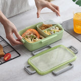 Microwave Lunch Box Independent Lattice For Kids Bento Box Portable Lunch Box Food Storage Container Picnic Snacks Box
