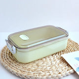 Lunch Box Stainless Steel 900ml-capacity Microwave Heating Portable Dinne Food Containers Adults Lady Kids