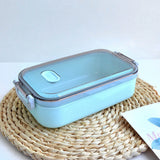 Lunch Box Stainless Steel 900ml-capacity Microwave Heating Portable Dinne Food Containers Adults Lady Kids