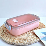 Lunch Box Stainless Steel 900ml-capacity Microwave Heating Portable Dinne Food Containers Adults Lady Kids