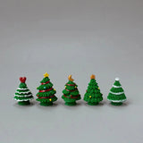 Miniature Christmas Tree Santa Claus Snowmen Gift Box Terrarium Accessories Fairy Garden Figurines Dollhouse Decor