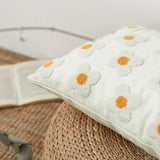 Floral Pillow Case Cotton Back Support Cushion Cover Embroidery Pillowcase Home Dorm Room Decorative Spring Decor 30x50cm