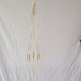 Boho Macrame Hanging Plant Support Wood Shelf Plate Handmade Korean Nordic Home Bedroom Decor Bed Side Small Stuff Organizer