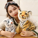 23cm Simulation Baby Tiger Plush Toy Stuffed Soft Wild Animal Forest Tiger Pillow Dolls For Kids Birthday Gift