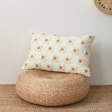Floral Pillow Case Cotton Back Support Cushion Cover Embroidery Pillowcase Home Dorm Room Decorative Spring Decor 30x50cm