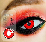 2 Pcs Cosplay Anime Eyes Lenses for Eyes Halloween Contacts Lenses Red Blackout White Contacts for Eye Colored Contact