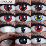 2pcs/pair Anime Cosplay Lenses Comestic Color Contact Lenses for Eyes Anime Accessories with Free Small Cases(Dia:14.5mm