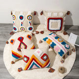 Morocco Tufting Pillow Case with Tassels Nordic Geometric Back Pillows Cover Pillowcase Christmas Decorations for Home 45*45cm