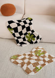 Irregular Grids Bathroom Mat Soft Fluffy Entrance Carpet Area Floor Pad Doormat Bedroom Aesthetic Home Room Decor 55x70cm