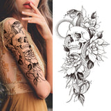 Full Arm Temporary Tattoos Sleeve For Men Women Realistic Fake Tatoos Warrior Lion Tiger Flower Tatoo Sticker Black Totem Maori