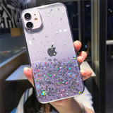 Luxury Gradient Sequins Clear Glitter Phone Case For iPhone 13 14 12 11 Pro Max X XR XS Max 7 8 14 Plus SE20 Soft TPU Back Cover