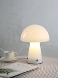 Danish Glass Mushroom Table Lamp