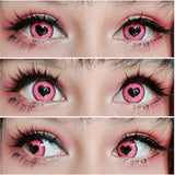 2PCS/Pair Pink Lense Halloween Lenses anime accessories Color contact lenses Cosplay Anime Lenses Yearly Contact lens
