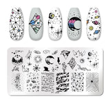Halloween Nail Stamping Plates Snowflake Festival Pattern Nail Art Image Plates Stainless Steel Nail Art Plate Stencil