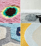 Pink Fluffy Bathroom Mat Nordic Carpet Area Rug Bath Room Floor Tub Side Mats Absorbent Anti Slip Pad Bathmat Doormat Home Decor