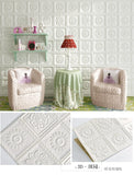 Pastoral style wallpaper self-adhesive waterproof and moisture-proof 3D stereo wall stickers warm bedroom living room background