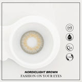 1Pair Nordiclight Color Contacts Lens Yearly Lenses Brown Colored Contact Lens Cover Beauty Pupil Exclusive Design