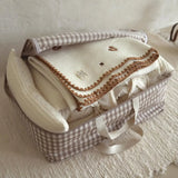 Large Capacity Kids Quilt Storage Mommy Bag Oversize Baby Stuff Organizer Canvas Waterproof Moisture-Proof Travel Luggage Bag