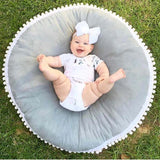 Nordic Round Cushion Pad Home Decor Seat Cushion Kids Cushions Stuffed Thick Cotton Play Pad Mat Baby Room Ornament Gifts 80cm