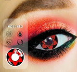 2 Pcs Cosplay Anime Eyes Lenses for Eyes Halloween Contacts Lenses Red Blackout White Contacts for Eye Colored Contact