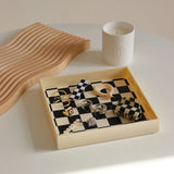 Nordic Acrylic Tray Grids Organizer Dessert Serving Support Small Stuff Jewelry Organization Plate Home Office Table Decor