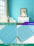 Pastoral style wallpaper self-adhesive waterproof and moisture-proof 3D stereo wall stickers warm bedroom living room background