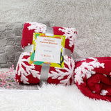 Christmas Blanket Autumn Winter Thicked Lamb Cashmere Throw Blanket Soft Warm Sofa Car Bed Cover Snowflake Gift Blankets