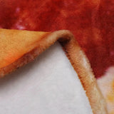 Warm coral fleece tortilla pizza blanket mexican round shape lavash wool sofa plaid plush bedspread winter throw blanket
