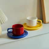 1PC Coffee Cup and saucer Set Ceramic Mug for Family Tea Cup Set Cups and Mugs Drinkware  Korean Coffee Cups