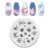 Halloween Nail Stamping Plates Snowflake Festival Pattern Nail Art Image Plates Stainless Steel Nail Art Plate Stencil