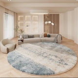 Light Luxury Carpets for Living Room Nordic Bedroom Decor Plush Carpet Large Area Round Abstract Floor Mat Thicken Lounge Rug