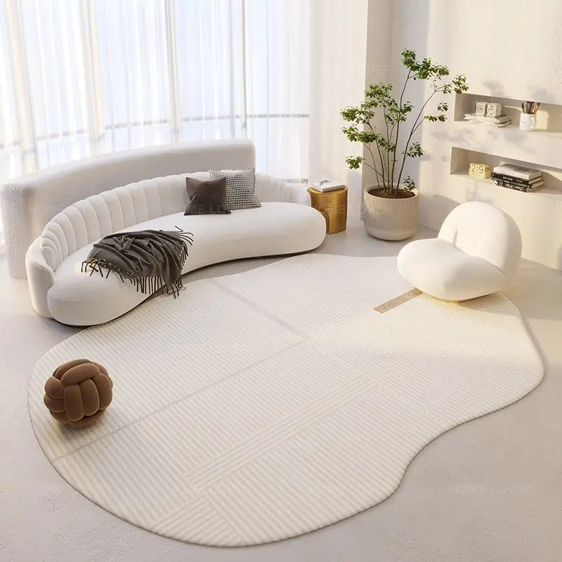 Modern Minimalist Bedroom Decor Rug Irregular Living Room Decoration Shaped Rugs Fluffy Soft Anti-slip Mat Thicken Study Carpet