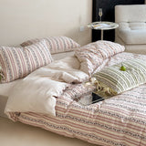 Fre Small Floral 8m Cotton Bedding Set Quilt Cover Pure Cotton Bed Canopy Four Piece Bedding Set Double Layered Weave