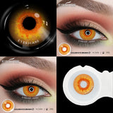 1pair Halloween Color Contact Lenses Cosplay Contact Lenses Anime Red Eye Lenses Blue Makeup Contact Lens Yellow Lenses