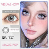 1 Pair Anime Cosplay Colored Contact Lenses, Yearly Disposable Soft Lens, Magic Pop Style for Party & Cute Eye Beauty