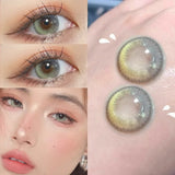 2Pieces Colored Contact Lenses Bling Pupil Beauty Cosplay Color Circle Lens Yearly Galaxy Coloured Contacts