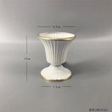 2pcs White Wrought Iron Flower Pot European Metal Flower Arranger Wedding Event Table Flower Decoration Retro Vase Ornaments