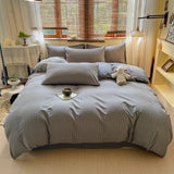 New Soft and Skin-friendly All-cotton Duvet Cover Skin-friendly Breathable Checkered Quilt Cover with Pillowcase